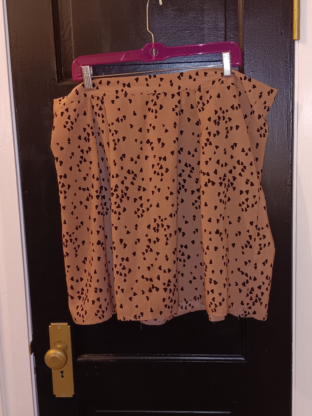 Women’s Pink Printed A-Line Heart Pring Skirt